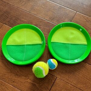 Green and Yellow Catch Ball Set